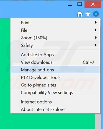 Removendo os anúncios Boby Zoom do Internet Explorer passo 1