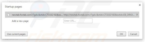 Removendo a página inicial search.foxtab.com do Google Chrome
