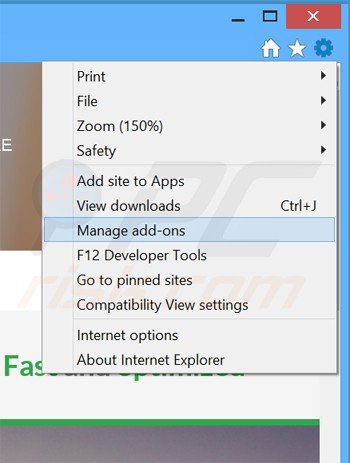 Removendo os anúncios Unico Browser do Internet Explorer passo 1