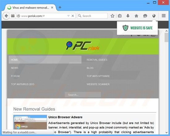 Screenshot da aplicação Web Protector
