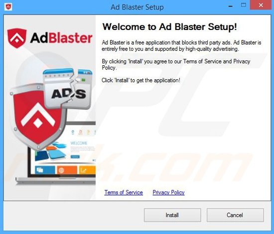 Instalador do adware Ad Blaster