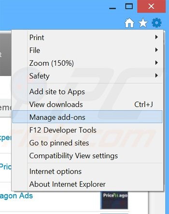 Removendo os anúncios FlashMall do Internet Explorer passo 1