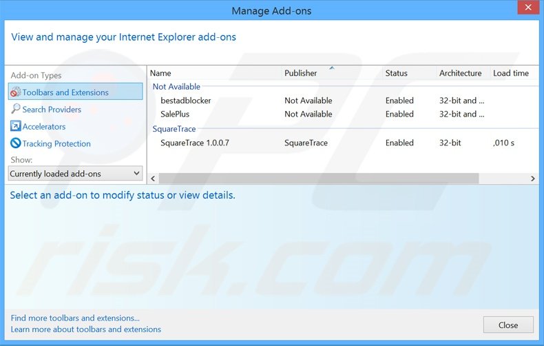 Removendo os anúncios HQCinema Pro do Internet Explorer passo 2