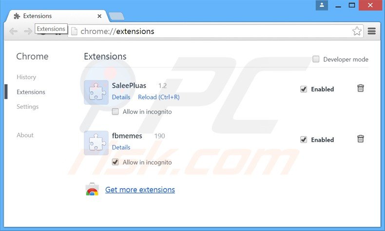 Removendo as extensões relacionadas a jogostempo do Google Chrome