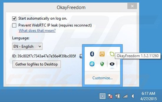 adware OkayFreedom 