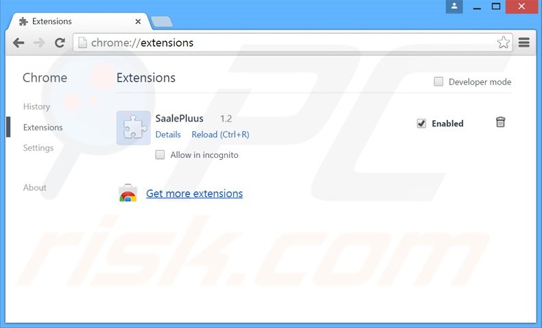 Removendo os anúncios SmartWallet do Google Chrome passo 2