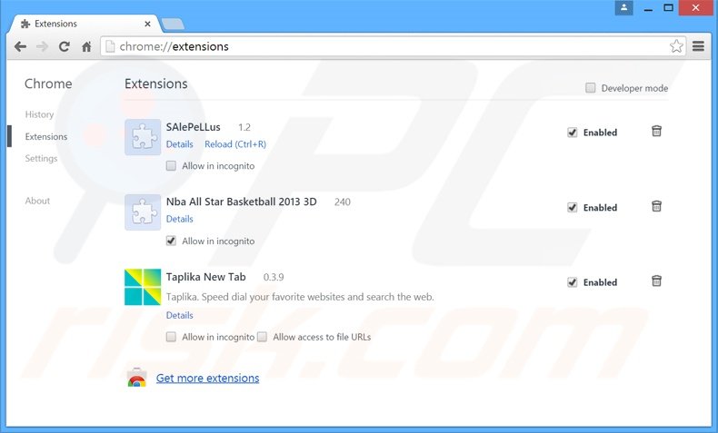 Removendo os anúncios WindApp do Google Chrome passo 2