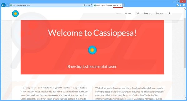 Website a promover Cassiopesa.com