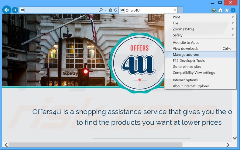 Removendo os anúncios Offers4U do Internet Explorer   passo 1