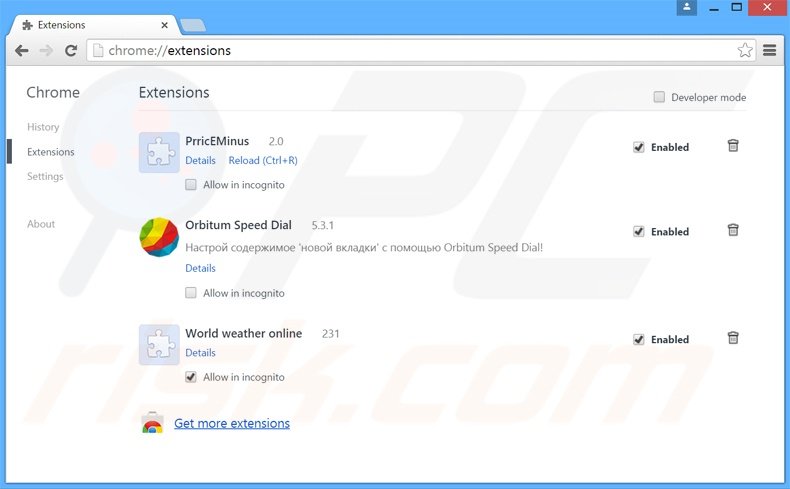 Removendo os anúncios ShopSmart do Google Chrome passo 2