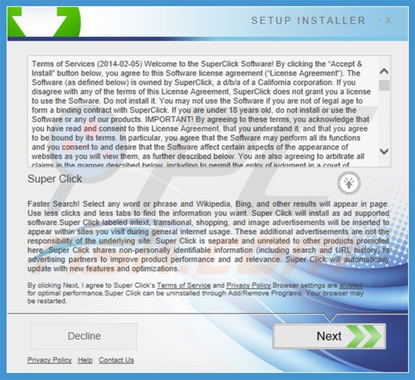 instalador do adware super click