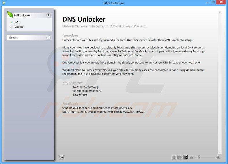 aplicação unlocker dns