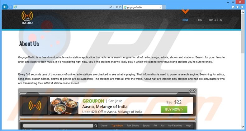 Adware GoGoGoRadio