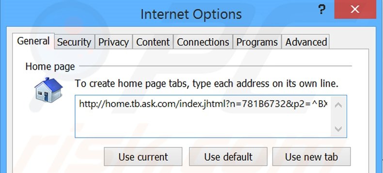 Removendo a página inicial  home.tb.ask.com do Internet Explorer
