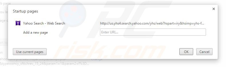 Removendo a página inicial yhs4.search.yahoo.com do Google Chrome