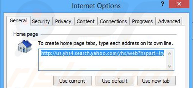 Removendo a página inicial yhs4.search.yahoo.com do Internet Explorer