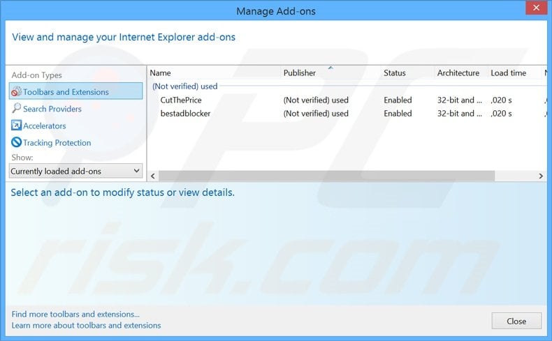 Removendo os anúncios adsupply do Internet Explorer passo 2