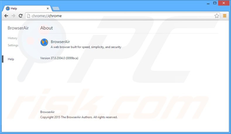 Navegador de Internet BrowserAir com base Chromium