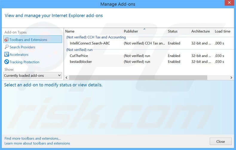 Removendo os anúncios WebDiscover do Internet Explorer passo 2