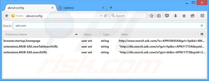 Removendo a página inicial MusicBox e motor de busca padrão do Mozilla Firefox