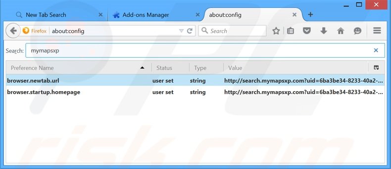 Removendo a página inicial search.mymapsxp.com e motor de busca padrão do Mozilla Firefox
