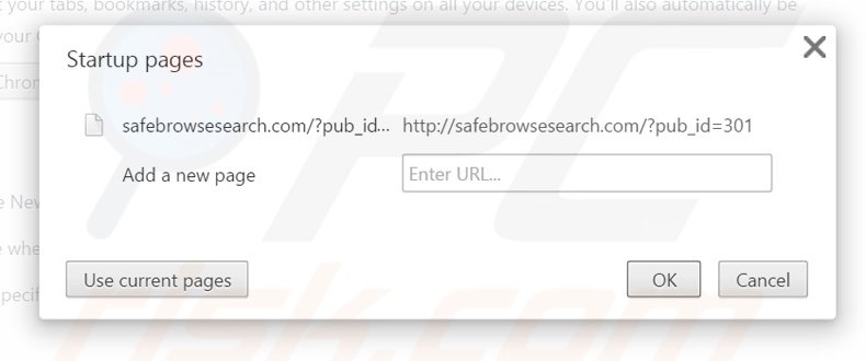 Remova a página inicial safebrowsesearch.com do Google Chrome