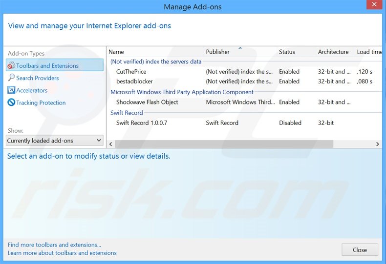 Removendo as extensões relacionadas a yourtv.link do Internet Explorer