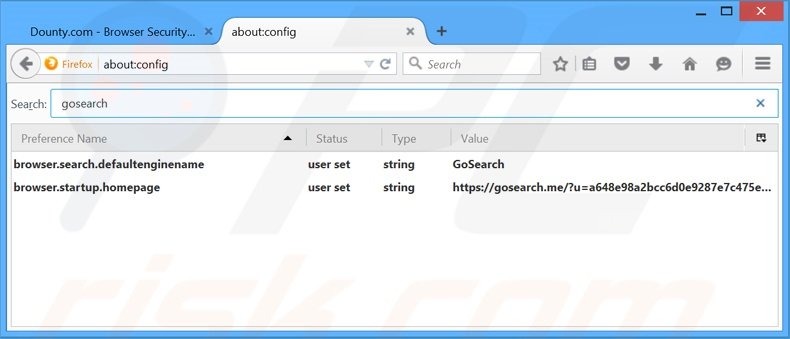 Removendo a página inicial zwiiky.com e motor de busca padrão do Mozilla Firefox