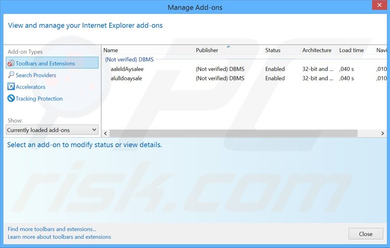 Removendo os anúncios AllDaySale do Internet Explorer passo 2
