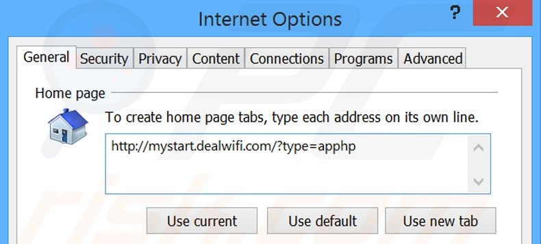 Removendo mystart.dealwifi.com da página inicial do Internet Explorer