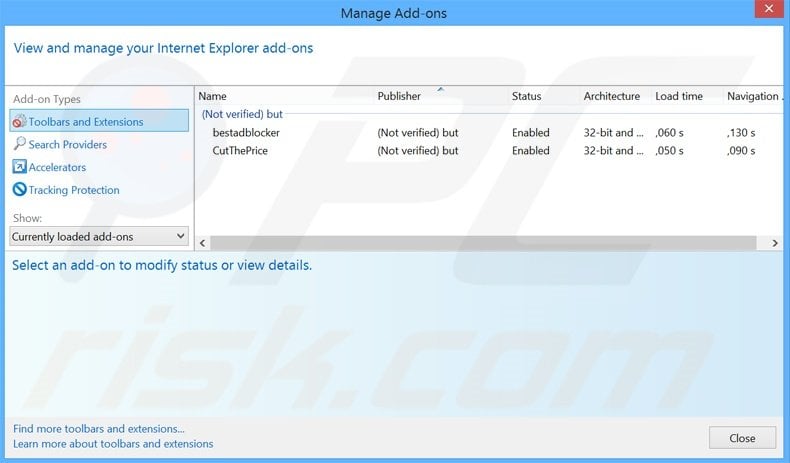 Removendo os anúncios DeskBar do Internet Explorer passo 2
