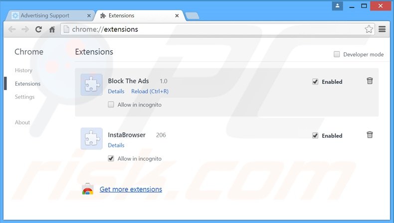 Removendo os anúncios DigiSaver do Google Chrome passo 2