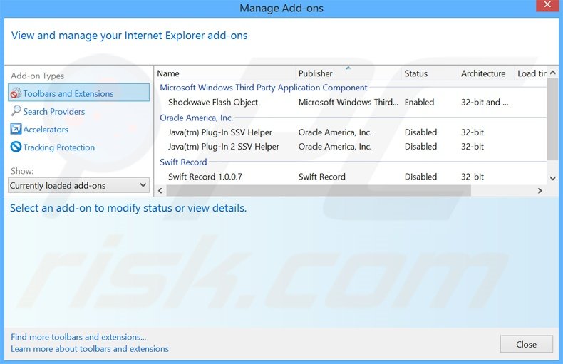 Removendo os anúncios FilesFrog do Internet Explorer passo 2