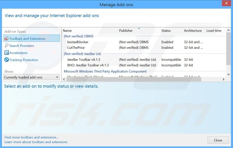Removendo os anúncios FirstOffer do Internet Explorer passo 2