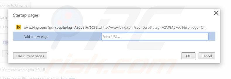 Remova a página inicial MyOneSearch do Google Chrome