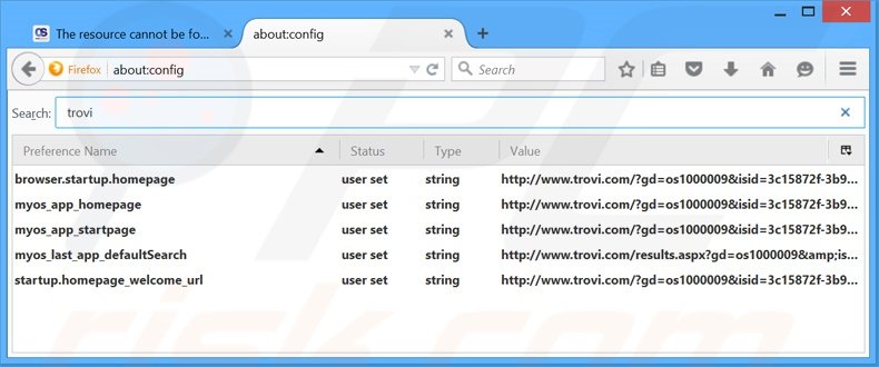 Removendo a página inicial MyOneSearch.net e motor de busca padrão do Mozilla Firefox.