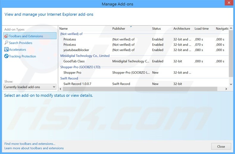 Removendo as extensões relacionadas a plusnetwork.com do Internet Explorer