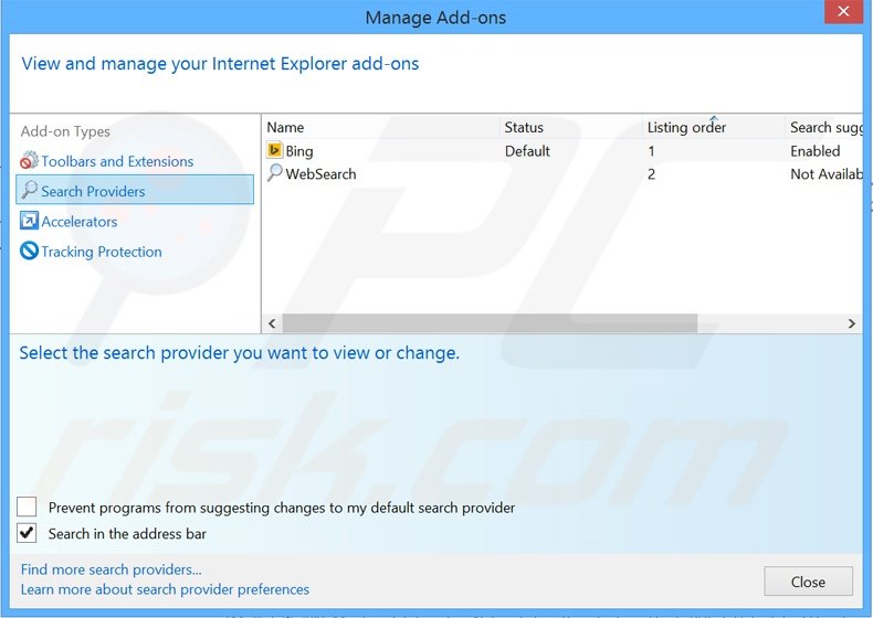 Removendo o motor de busca inicial search.myway.com do Internet Explorer