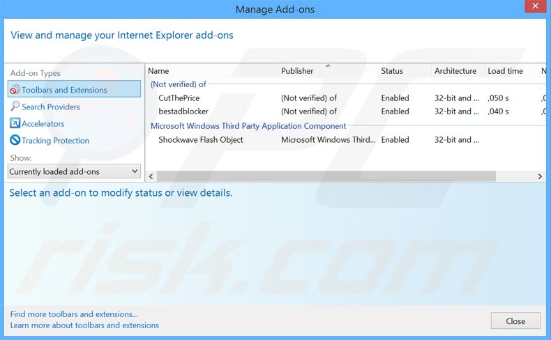 Removendo as extensões relacionadas a search.secure-dm.com do Internet Explorer