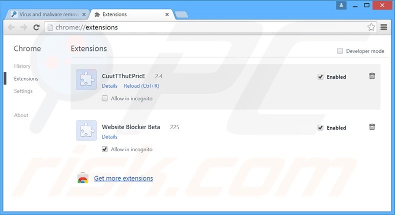 Removendo os anúncios TheAdBlock do Google Chrome passo 2