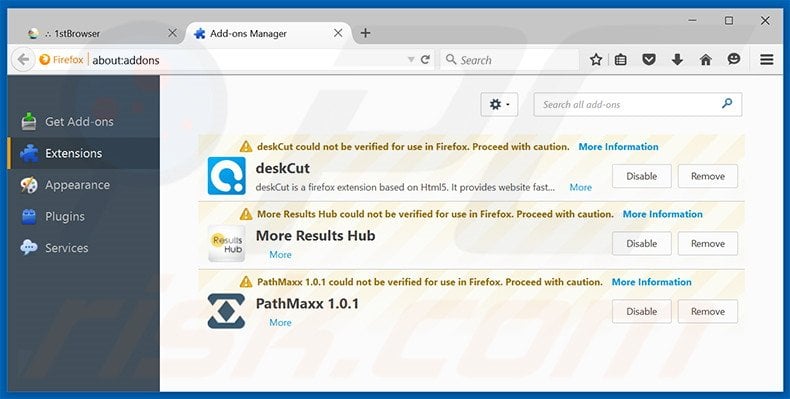 Remova os Anúncios por Advanced Calendar do Mozilla Firefox passo 2