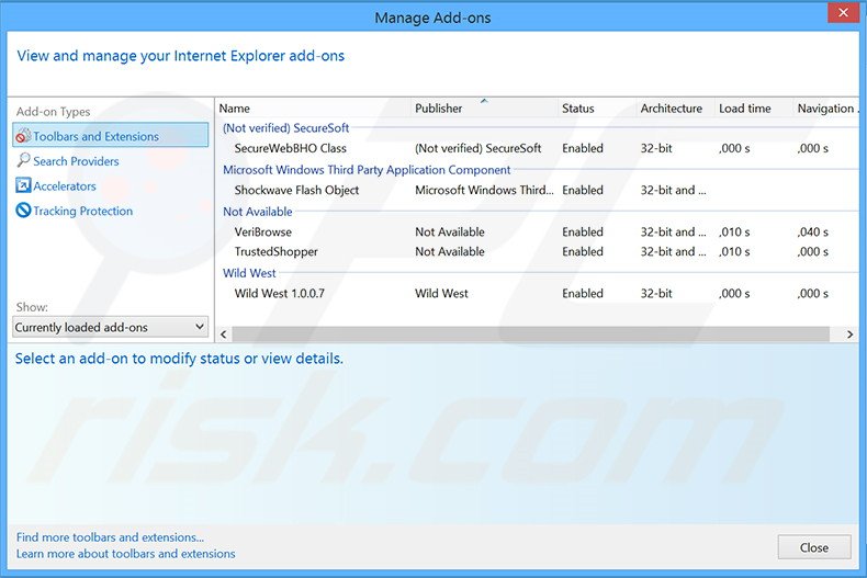 Removendo os anúncios CouponDropDown do Internet Explorer passo 2