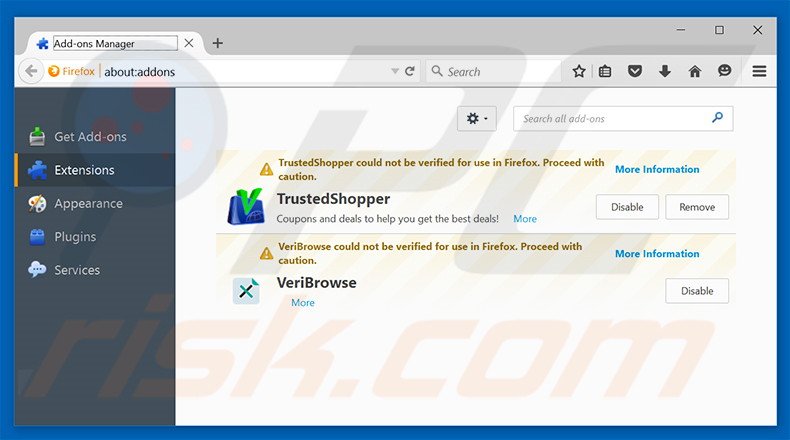 Removendo os anúncios Groover do Mozilla Firefox passo 2