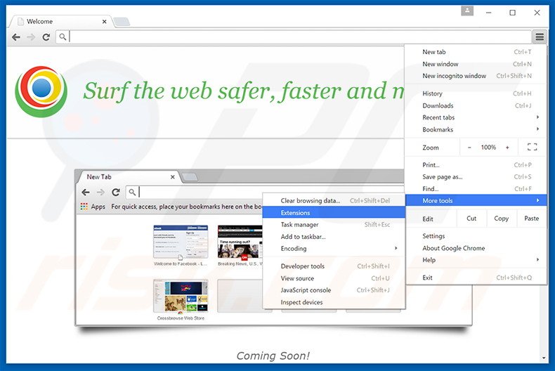 Remover os anúncios MyBrowser do Google Chrome passo 1