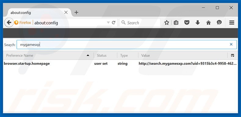Remover a página inicial search.mygamesxp.com e motor de busca padrão do Mozilla Firefox