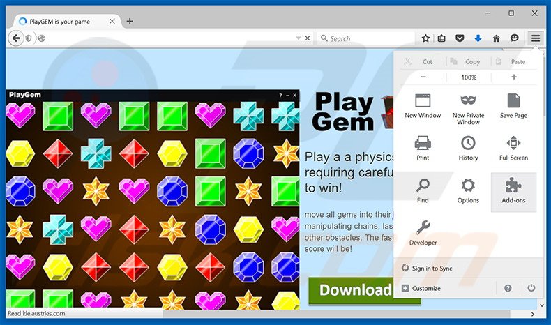 Removendo os anúncios PlayGEM do Google Chrome passo 1