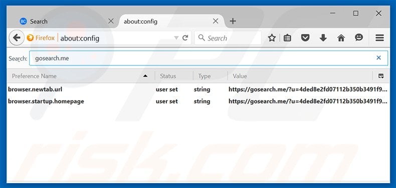 Removendo a página inicial search.bitcro.com e motor de busca padrão do Mozilla Firefox