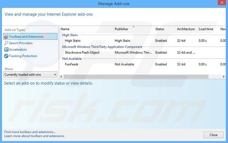 Removendo os anúncios Treasure Track do Internet Explorer passo 2