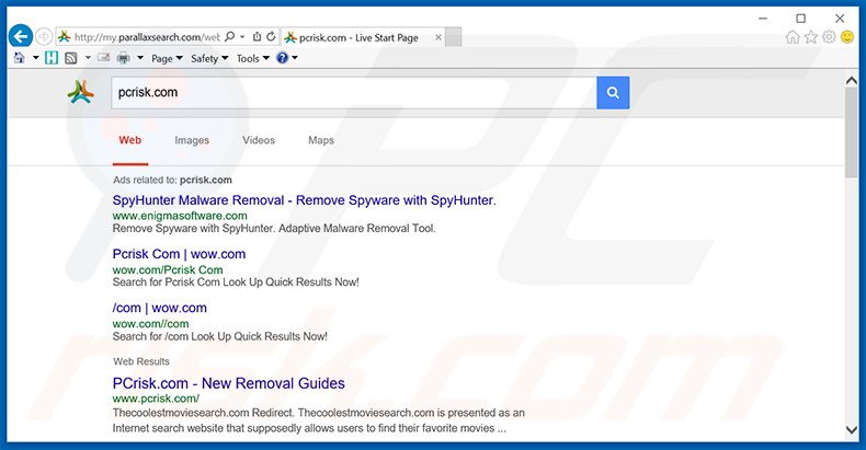 sequestrador de navegador my.parallaxsearch.com