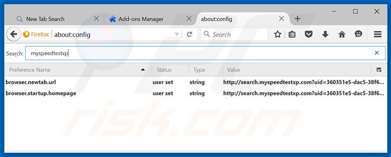 Remover a página inicial search.myspeedtestxp.com e motor de busca padrão do Mozilla Firefox